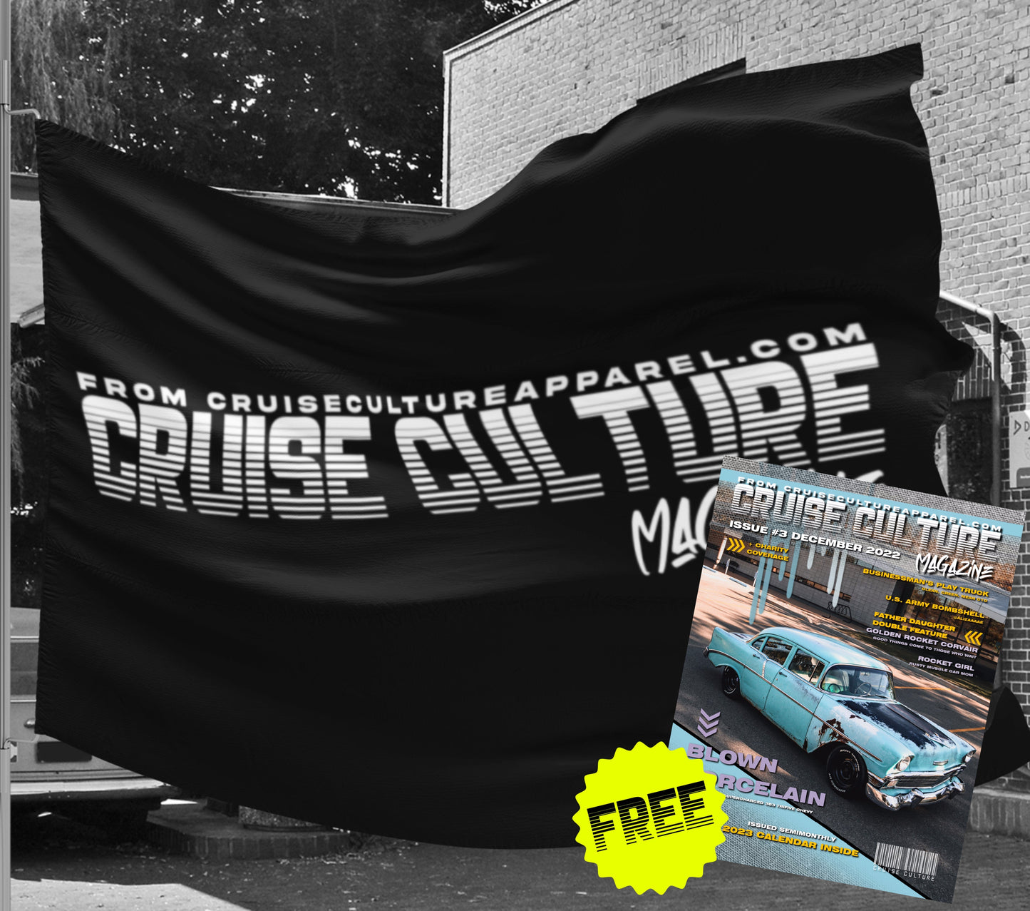 Cruise Culture Magazine Flag + Magazine