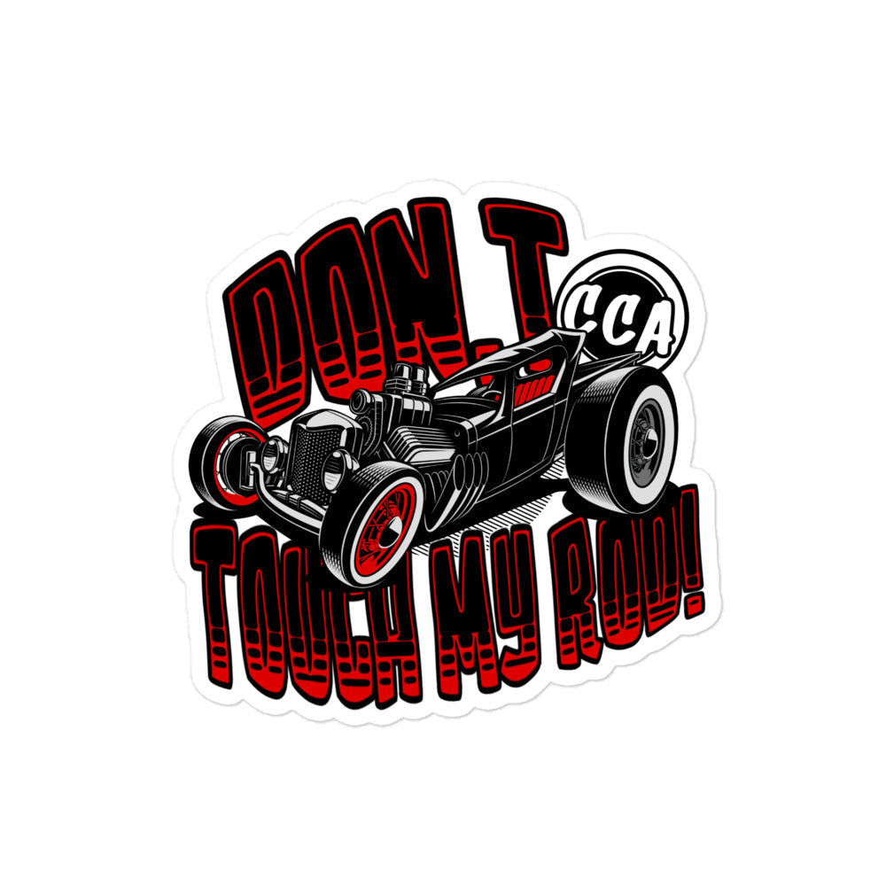 Don't Touch My Rod Sticker