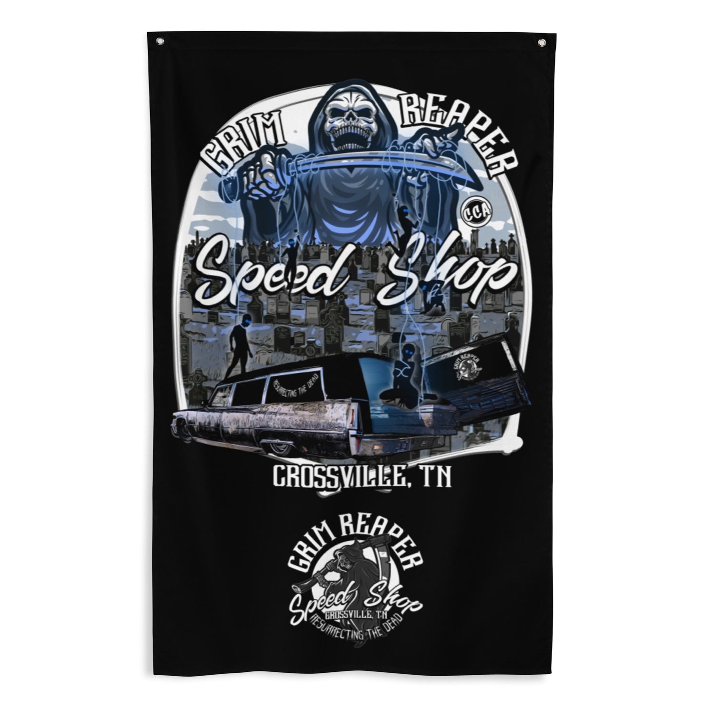 Grim Reaper Speed Shop Flag