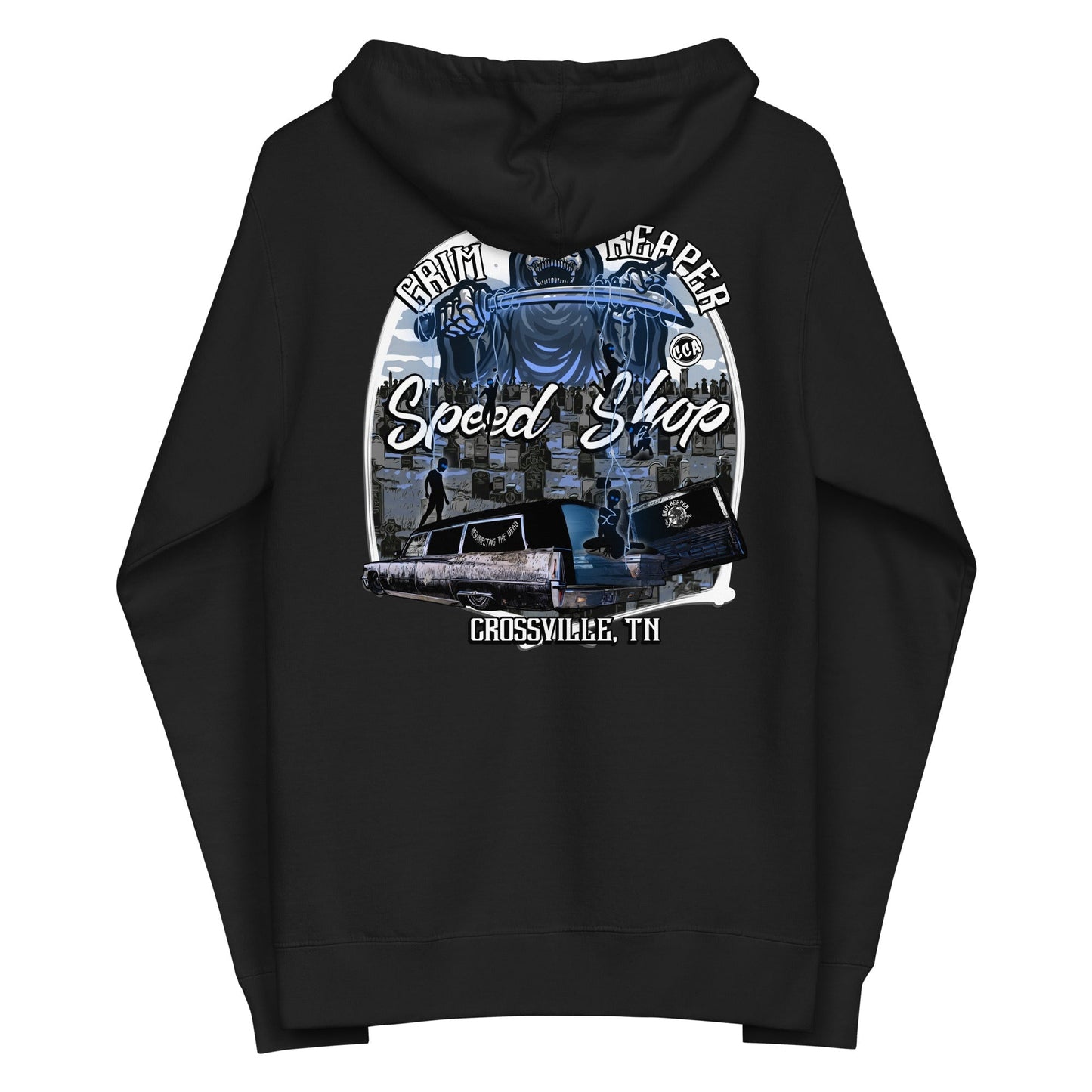 Grim Reaper Speed Shop Zip Up Hoodie