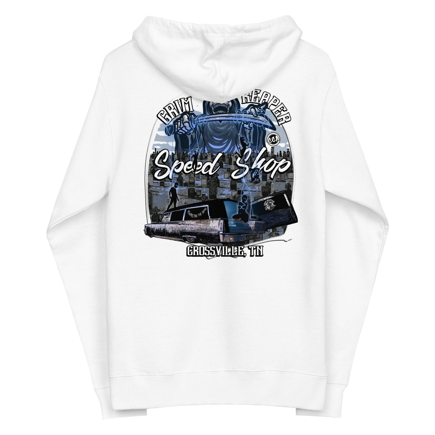 Grim Reaper Speed Shop Zip Up Hoodie