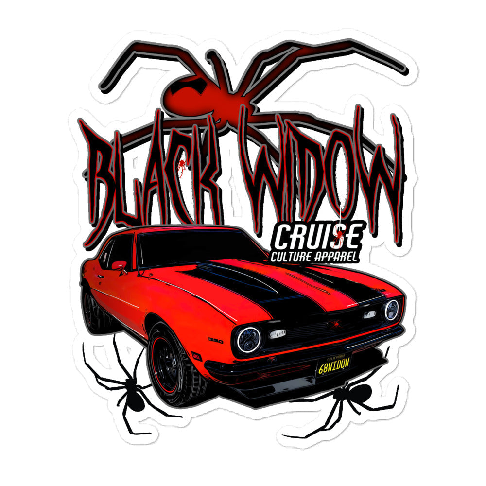 Large Black Widow Bubble-free Sticker