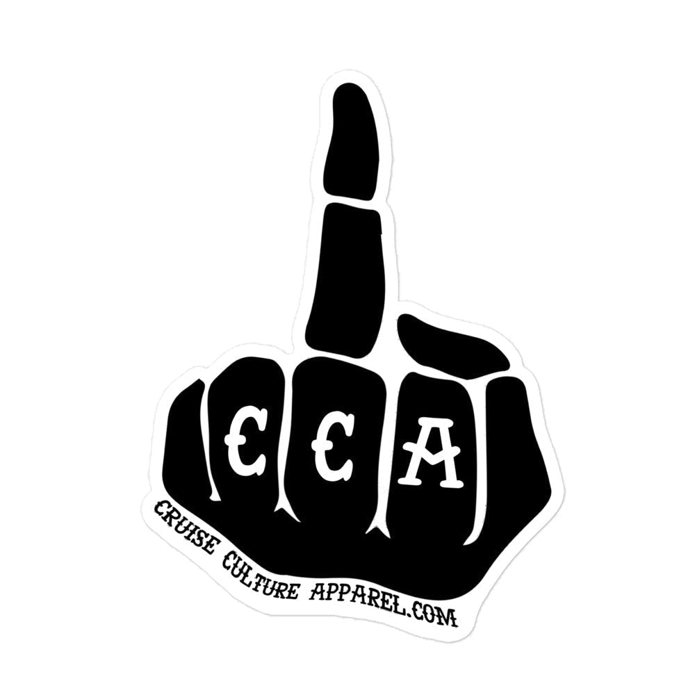 Large Middle Finger Bubble-free Sticker