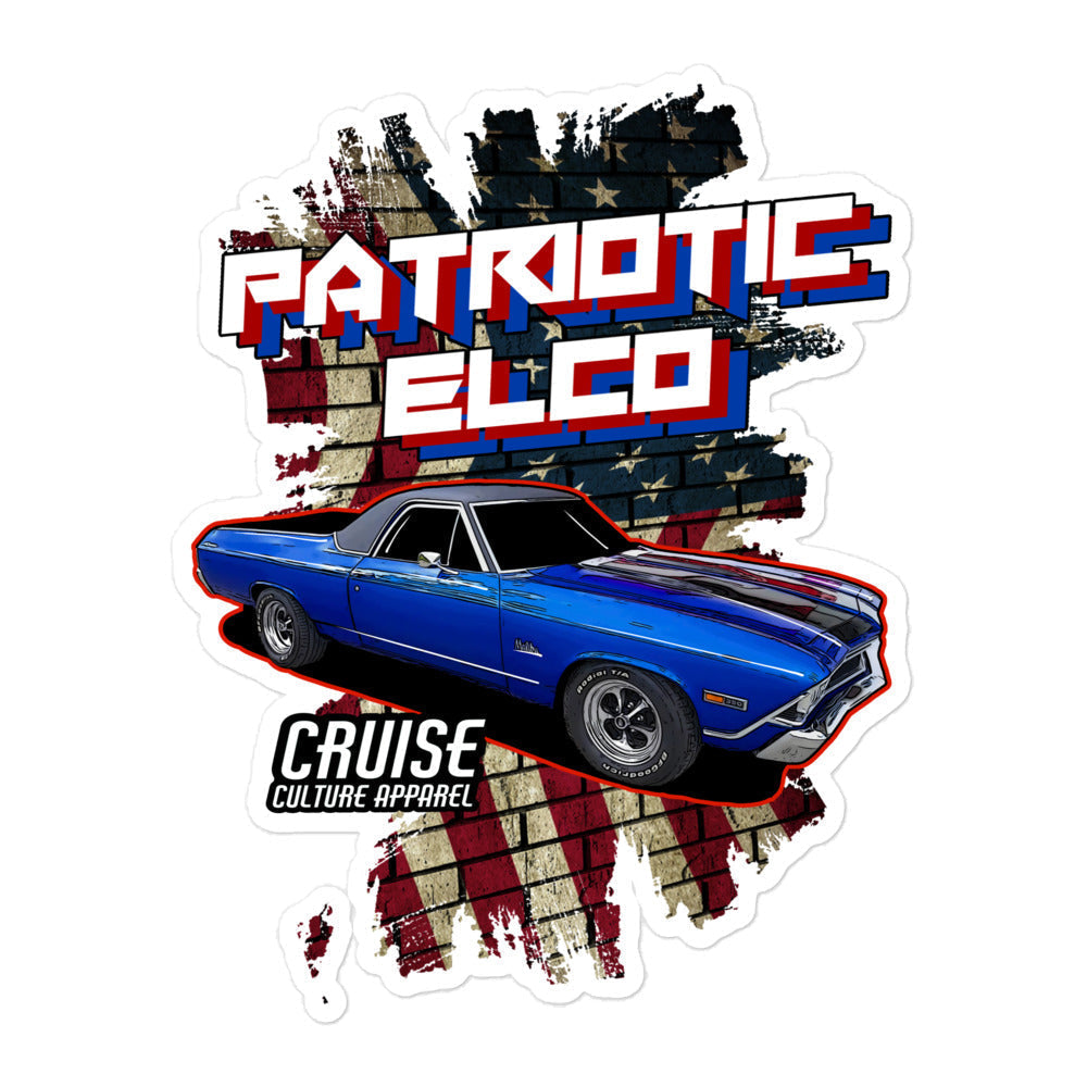Large Patriotic Elco Bubble-free Sticker