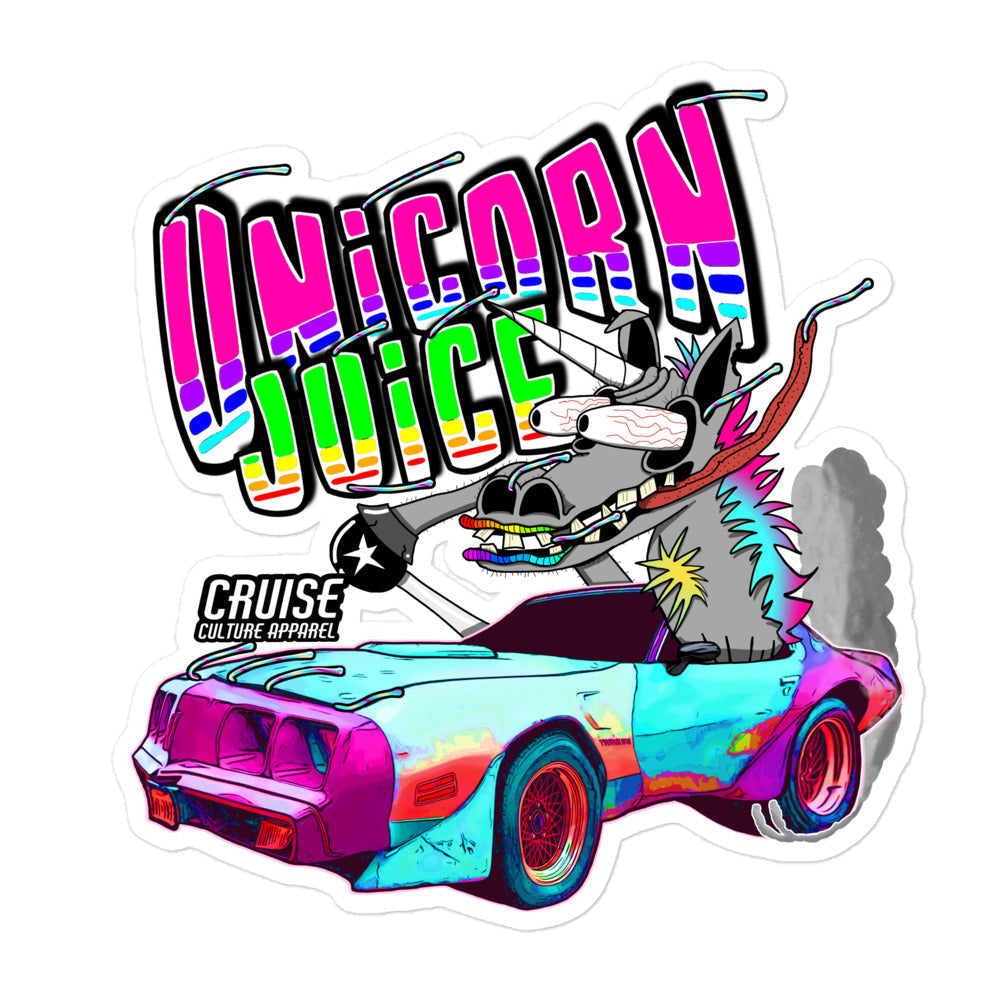 Large Unicorn Juice Bubble-free Sticker