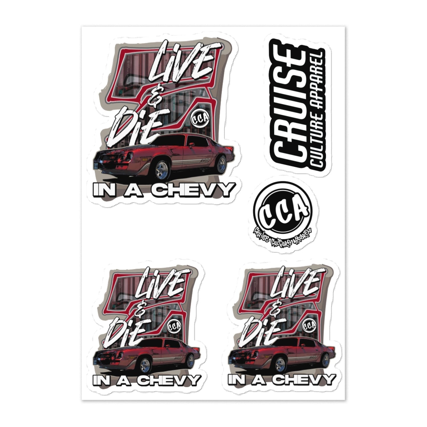Live And Die In A Z28 Sticker Sheet