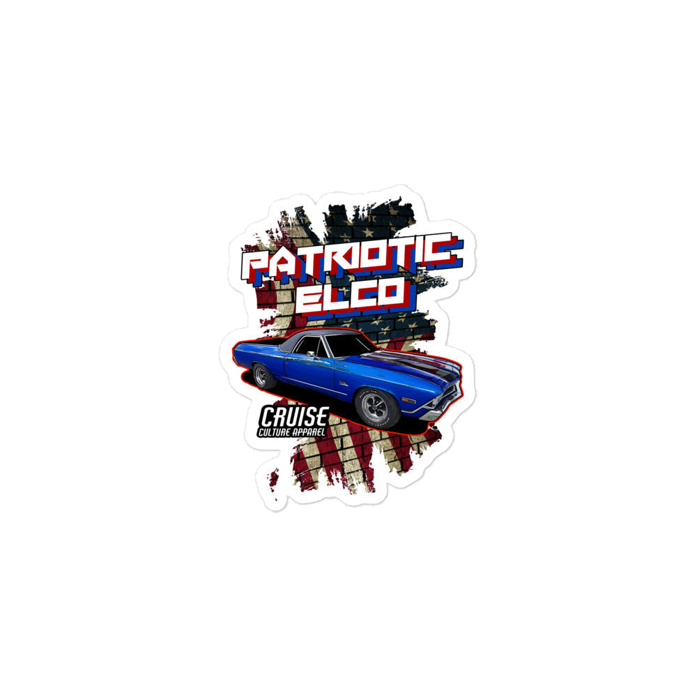 Small Patriotic Elco Bubble-free Sticker
