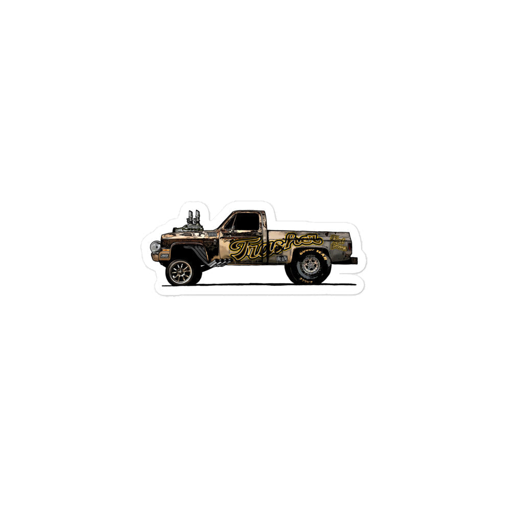 Small Trasher Truck Gasser Bubble-free Sticker