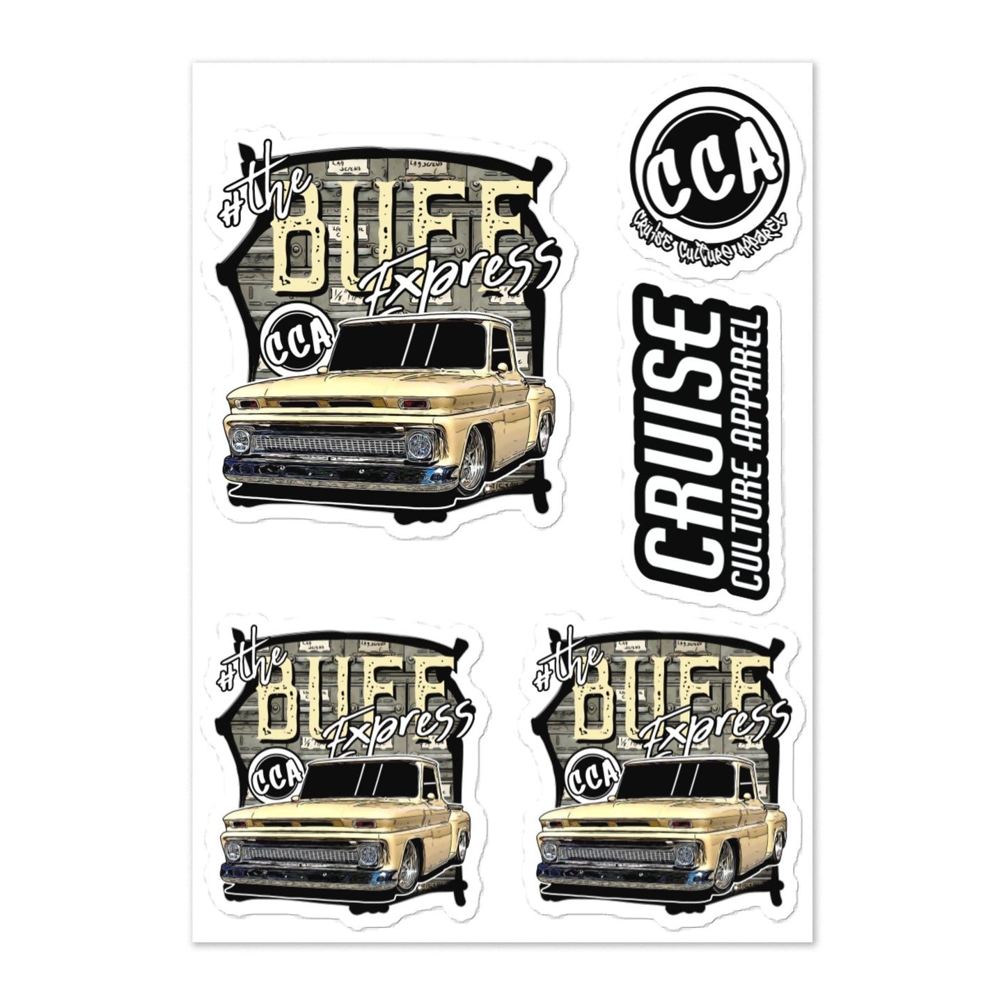 The Buff Express Sticker Sheet