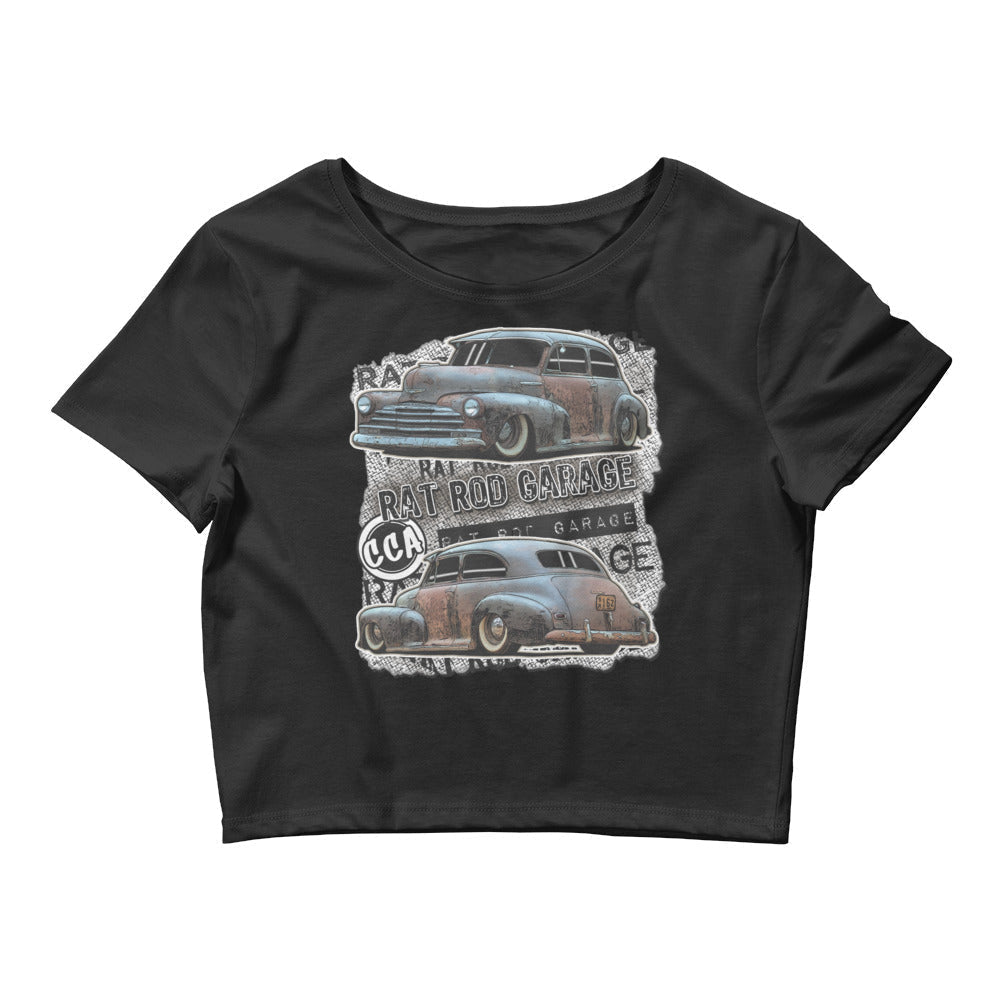 Women’s Rat Rod Garage Crop Tee