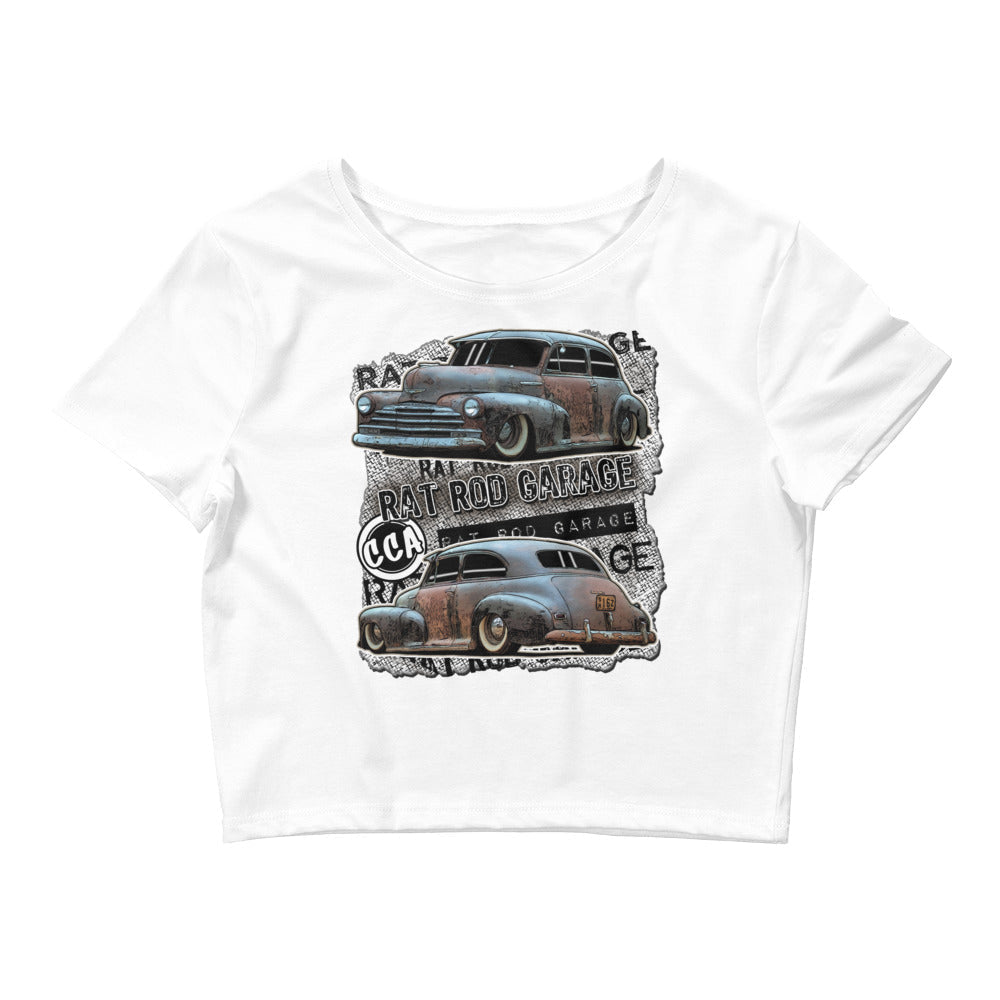 Women’s Rat Rod Garage Crop Tee