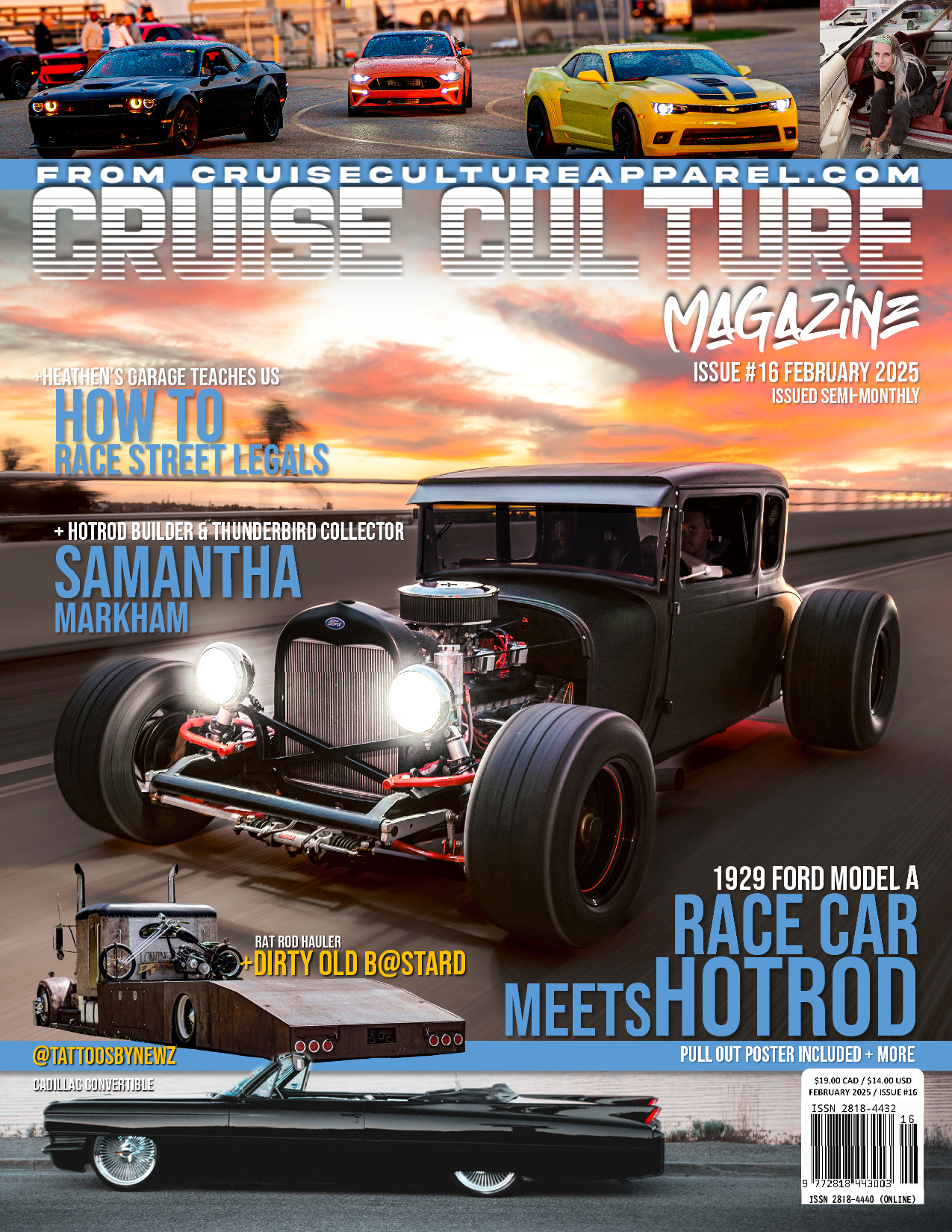 PREORDER* February 2025 "Racecar Meets Hotrod" - Issue #16 - Cruise Culture Magazine