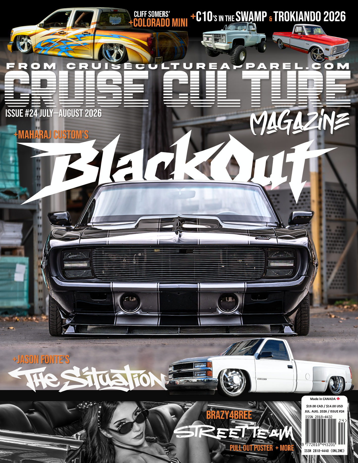 PREORDER "BlackOut" 2026 Issue #24 July-August - Cruise Culture Magazine