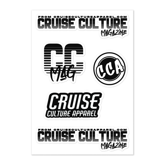 Cruise Culture Magazine Sticker sheet