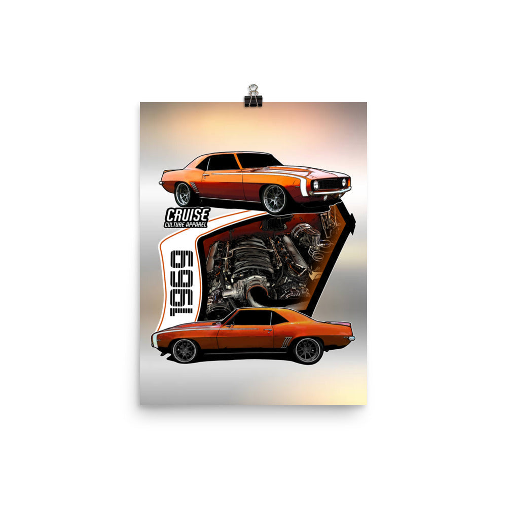 12x16 1969 Camaro Poster