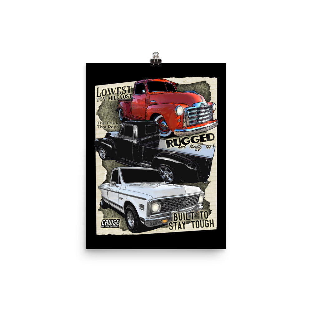 12x16 Vintage Chevy Truck Poster