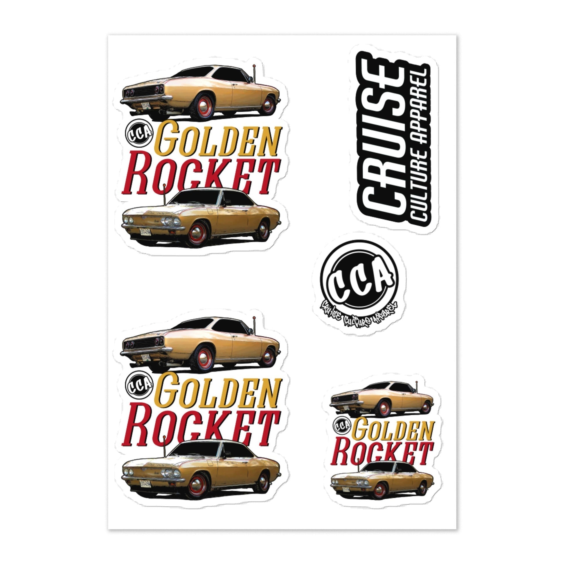 Golden Rocket Sticker Sheet
