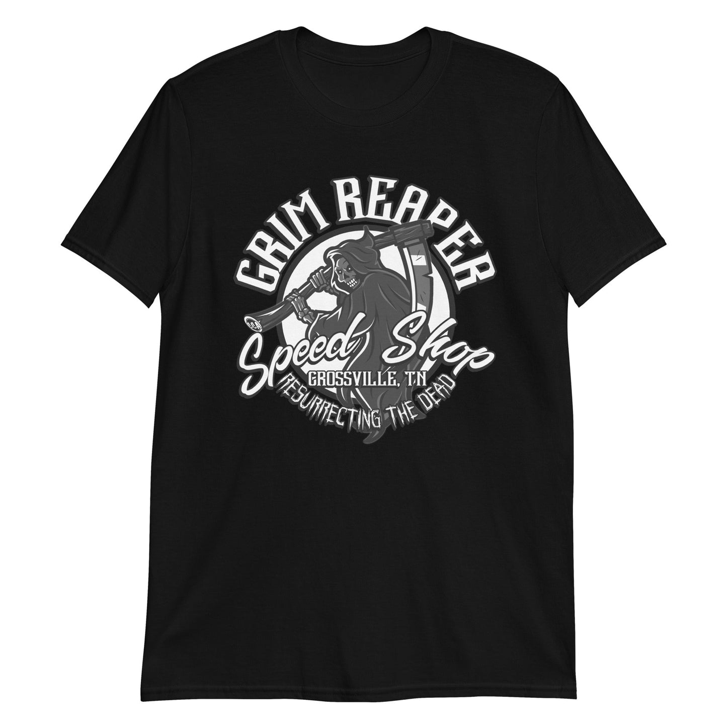 Grim Reaper Speed Shop Logo T-Shirt Front