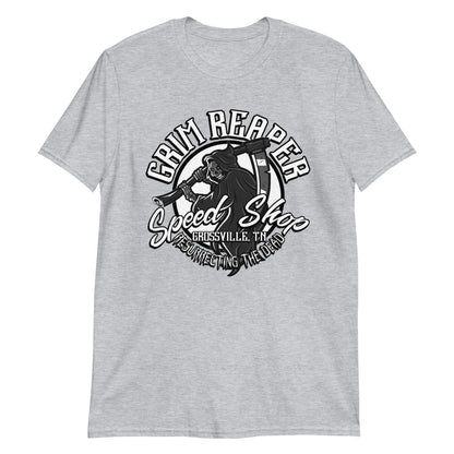 Grim Reaper Speed Shop Logo T-Shirt Front