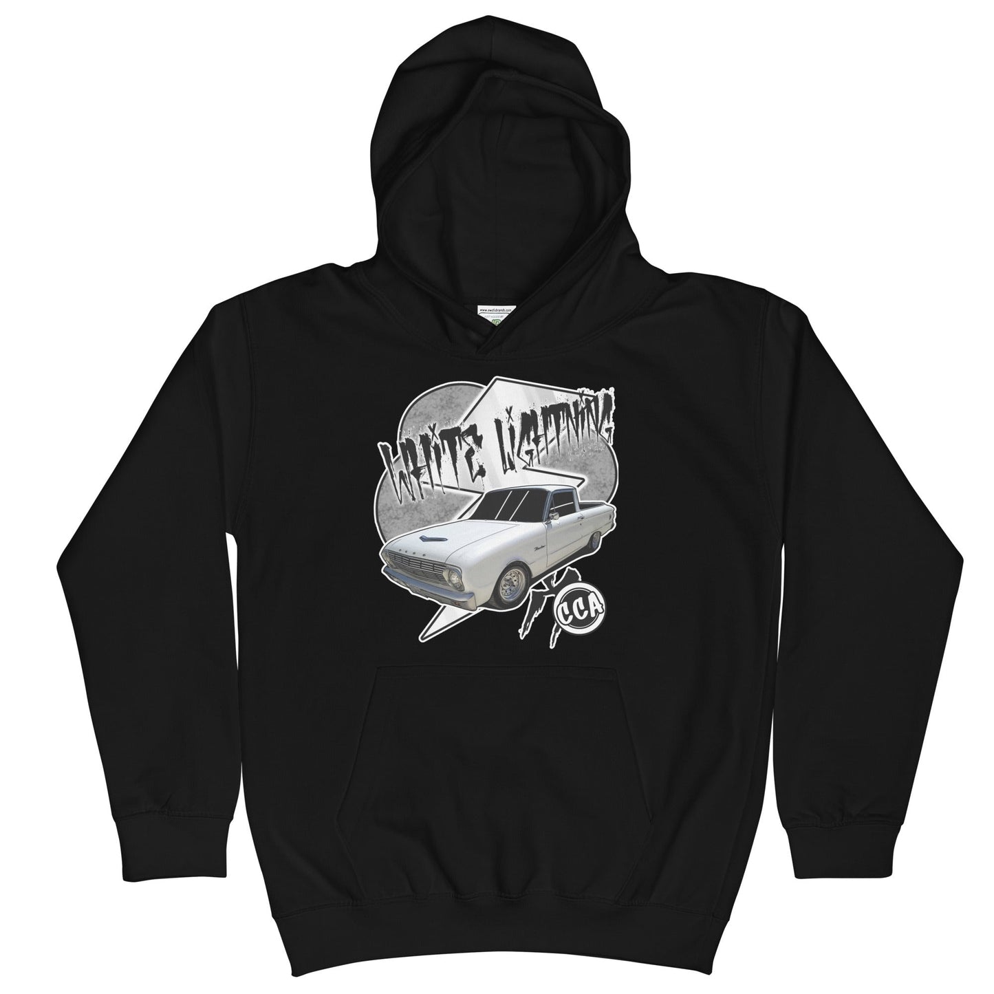 Kids White Lightning Hoodie