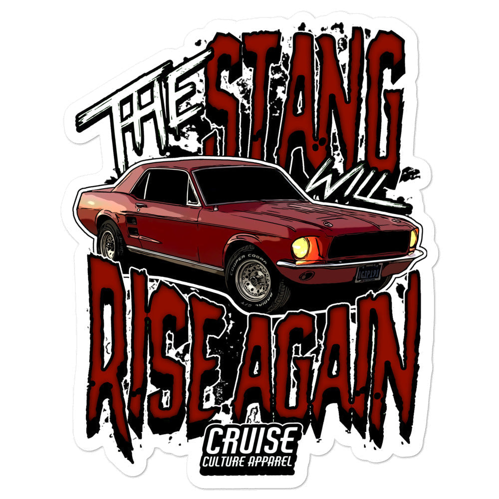 Large Stang Will Rise Bubble-free Sticker