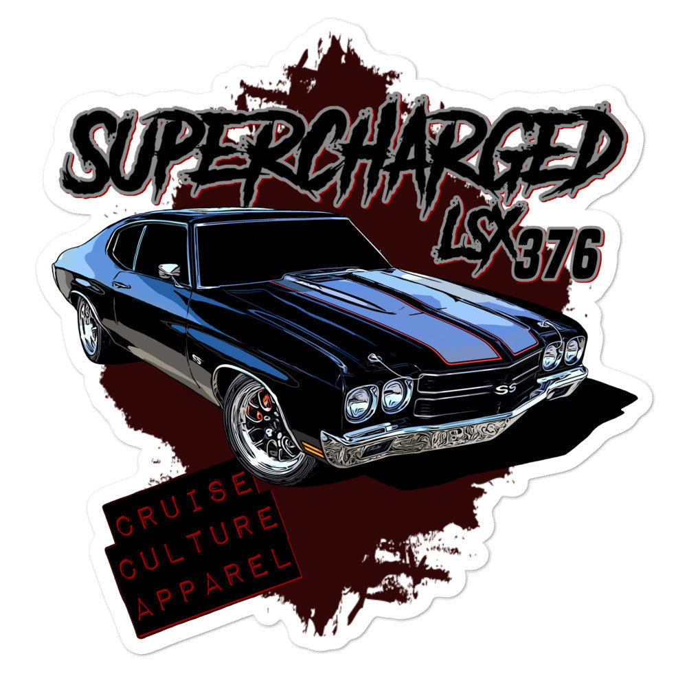 Large Supercharged Chevelle Sticker