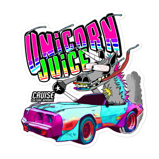 Large Unicorn Juice Bubble-free Sticker