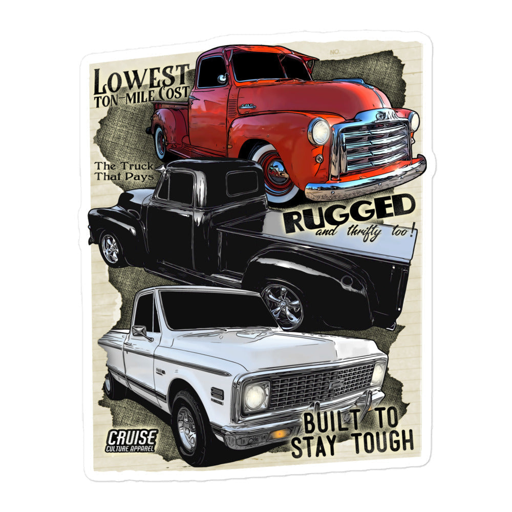 Large Vintage Chevy Truck Sticker
