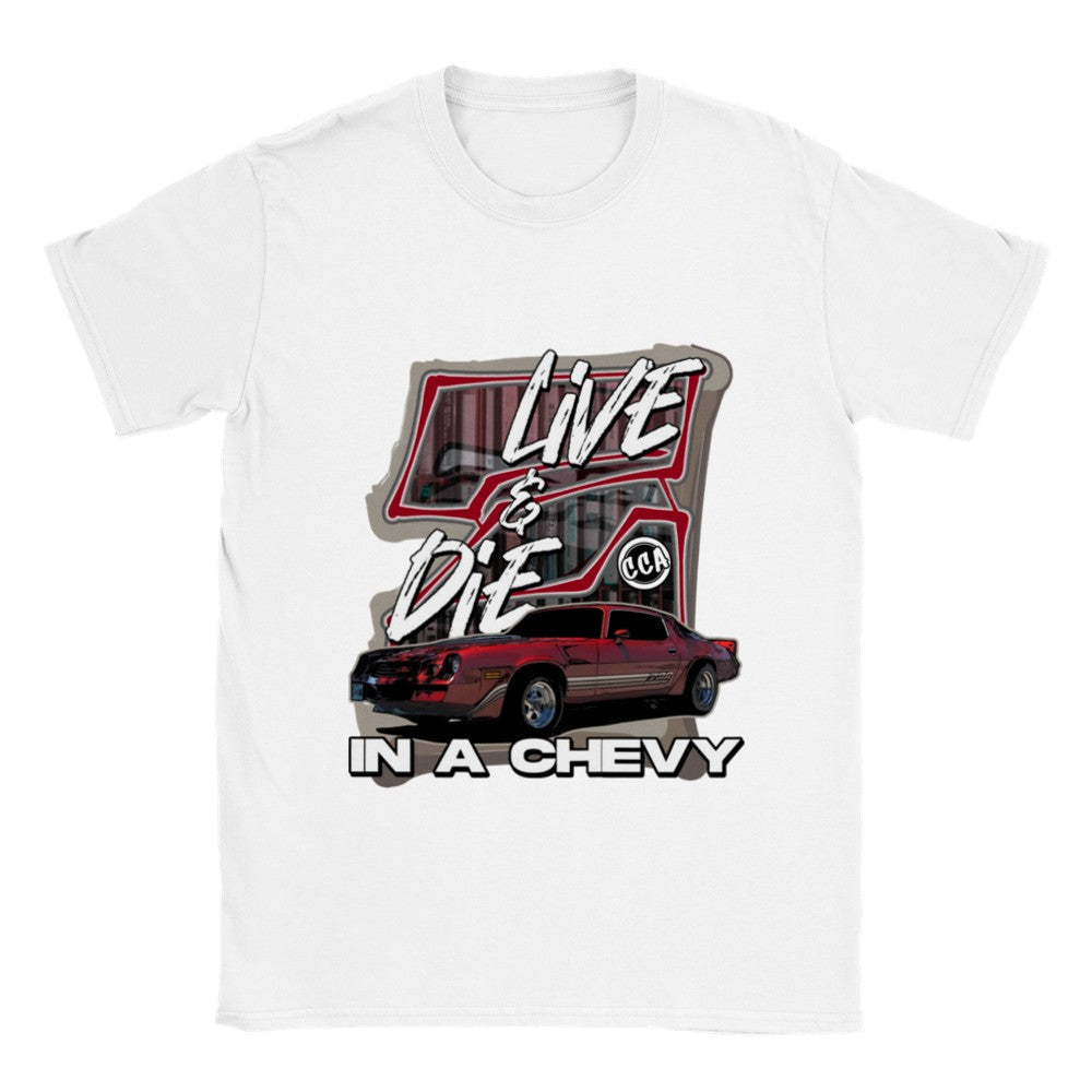 Print Material - Live And Die In A Z28 T-shirt Front