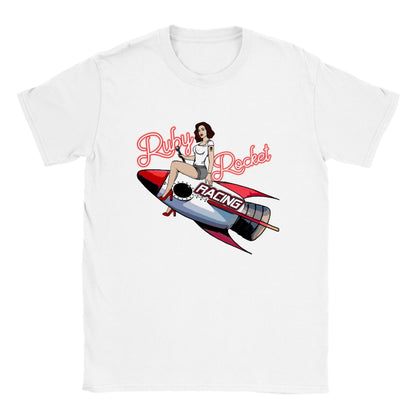 Print Material - Ruby Rocket Pinup T-shirt