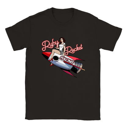 Print Material - Ruby Rocket Pinup T-shirt