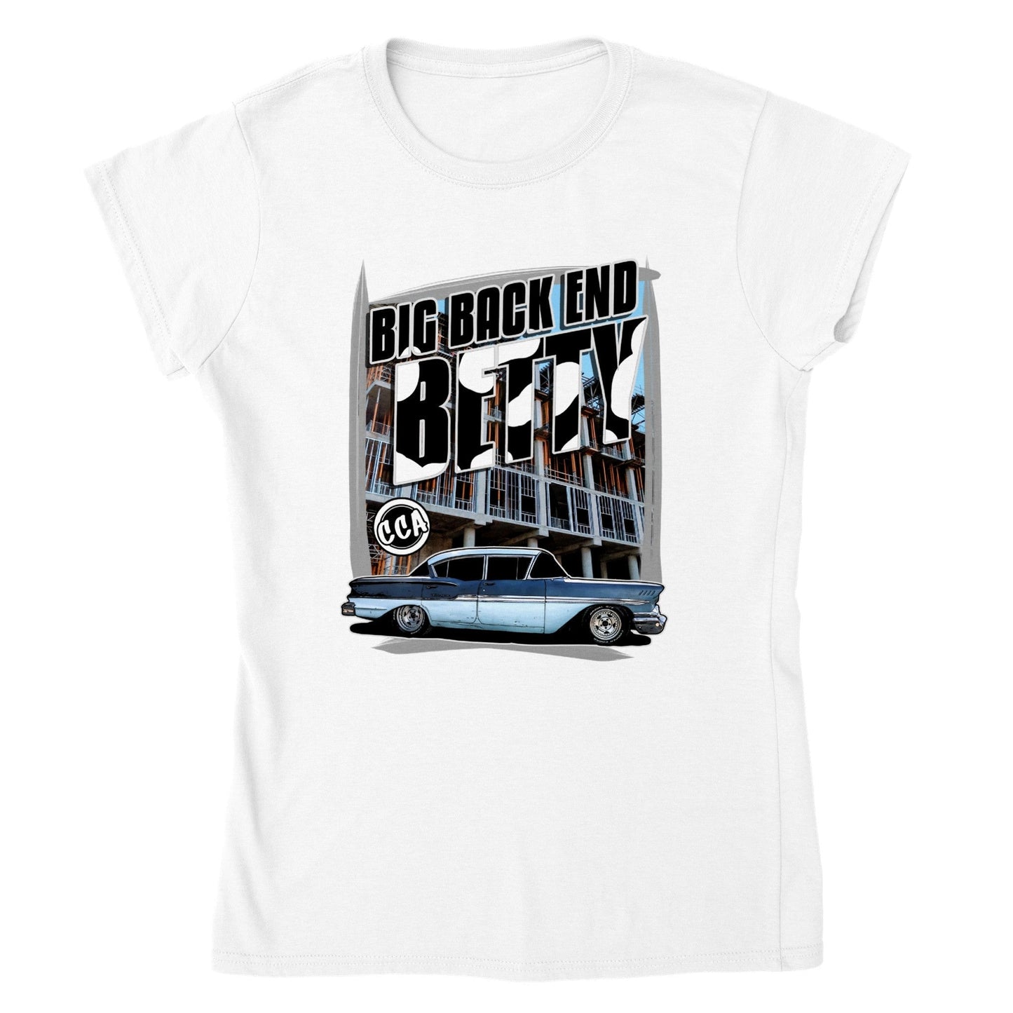 Print Material - Womens Big Back End Betty Biscayne T-shirt