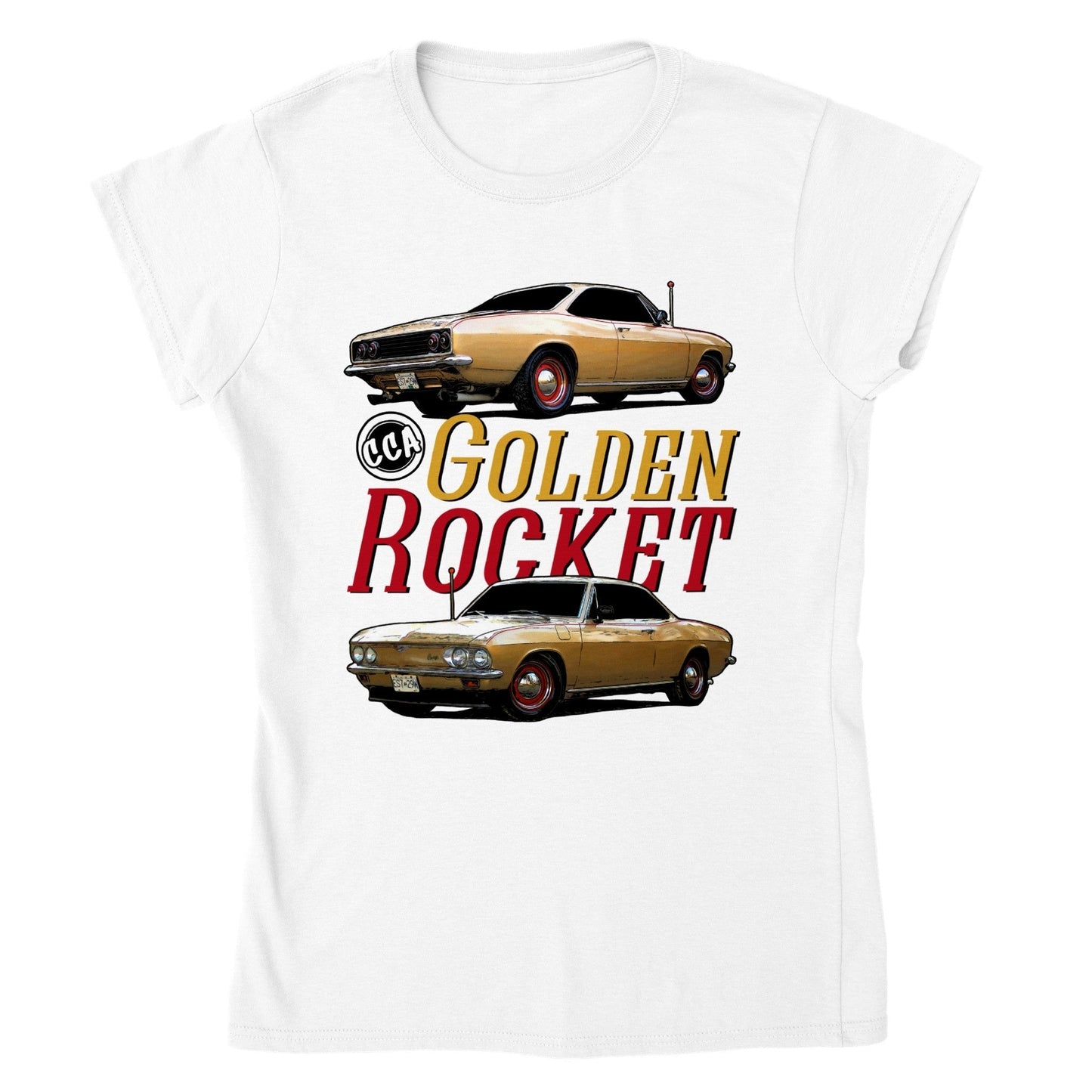 Print Material - Womens Golden Rocket T-shirt