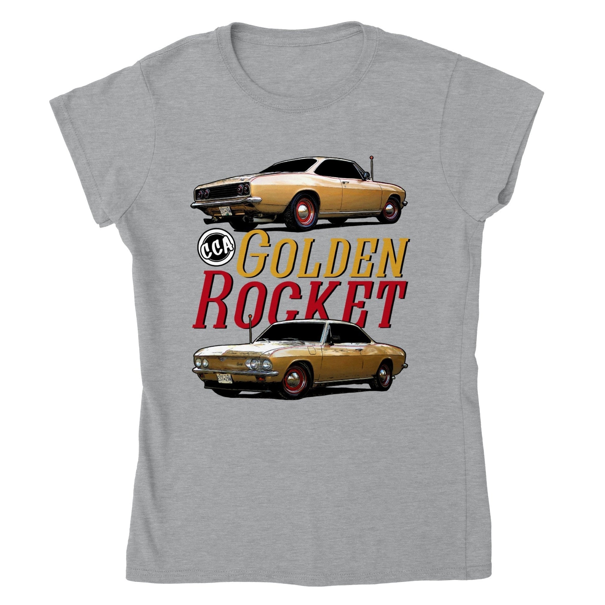 Print Material - Womens Golden Rocket T-shirt