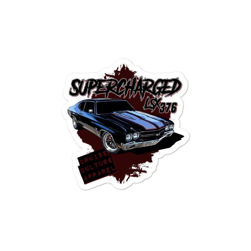 Small Supercharged Chevelle Sticker