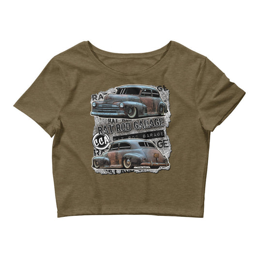 Women’s Rat Rod Garage Crop Tee